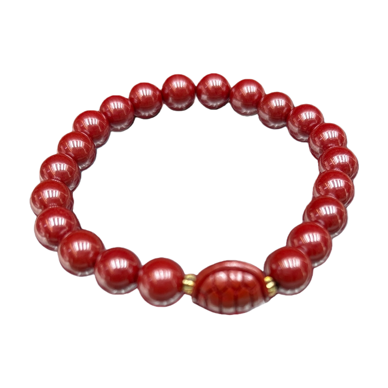 Cordón de mano cinabrio cordón de cuentas rojas pulsera central grabado colgante de dragón de moda 100 accesorios regalo para novia Item Picture