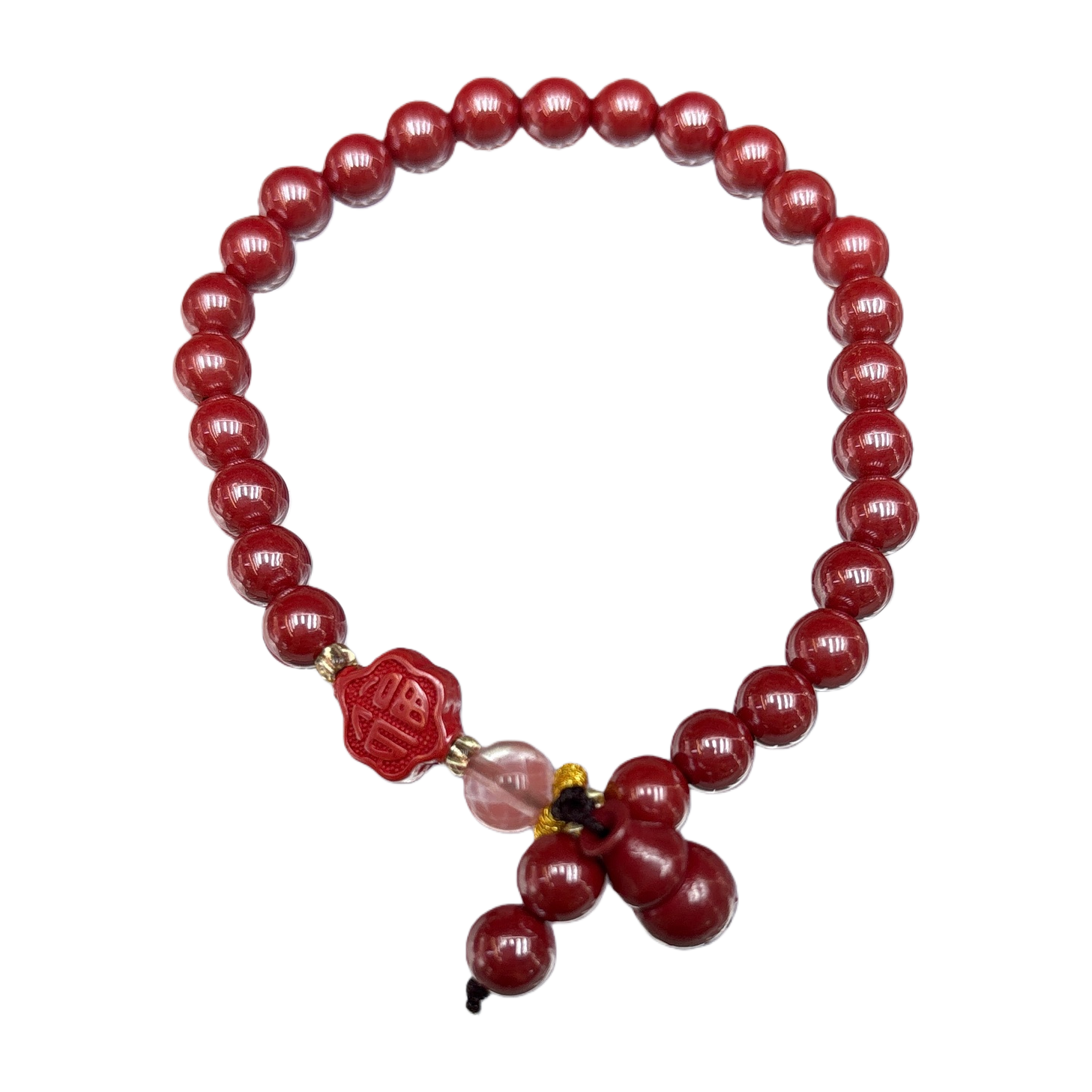Cinabrio cadena de mano moda vintage rojo cadena de cuentas pulsera simple 100 accesorios de mano tejido a mano tendencia accesorios Item Picture