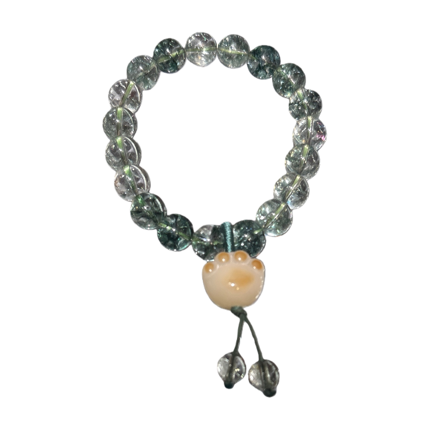 Brazalete de cristal verde natural moda simple cadena de mano hombre y mujer pareja estilo decoración de la mano regala regalos Item Picture