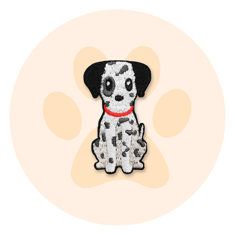 Fun animal embroidery badges, black and white spotted dog, cute cartoon brooches, student gifts, collectible accessories Item Picture