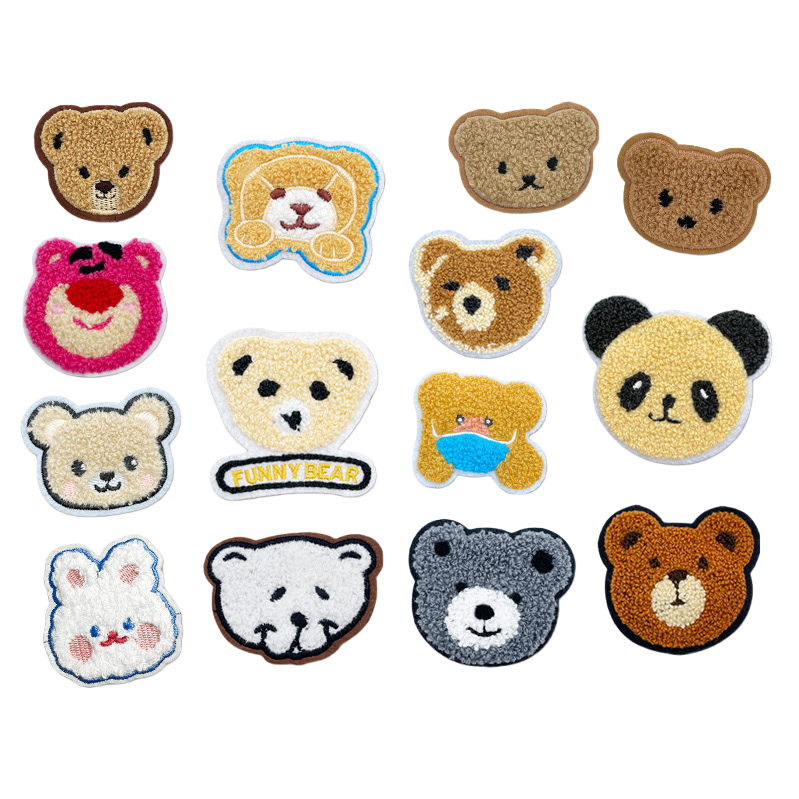 A variety of cute cartoon animal plush stickers and fabric decorations are available for children's DIY decals and patches Item Picture