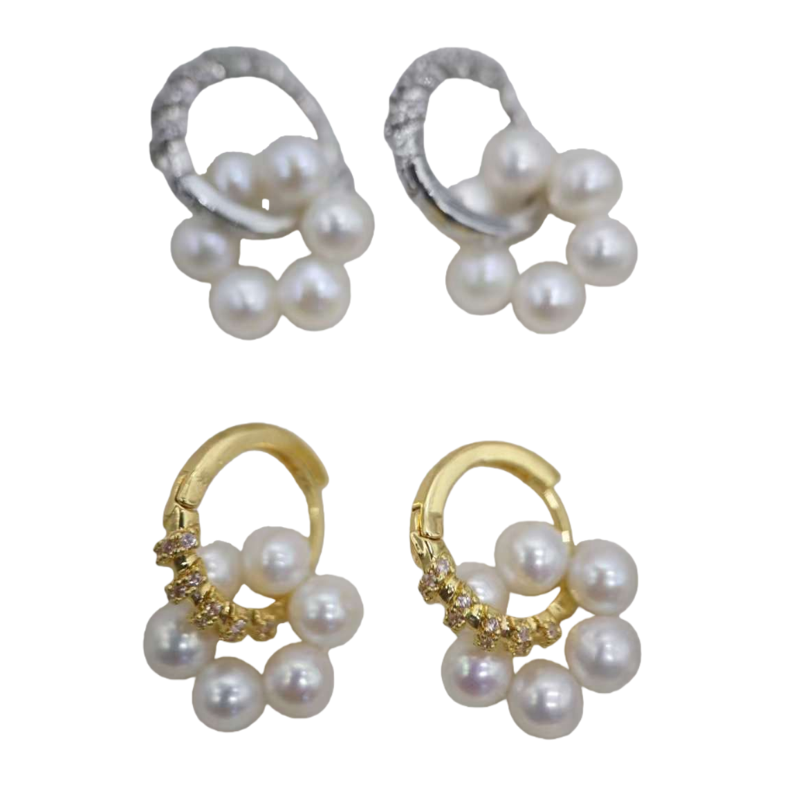 Elegant and refined pearl earrings, simple and fashionable women's earrings and stud earrings, versatile and trendy accessories Item Picture
