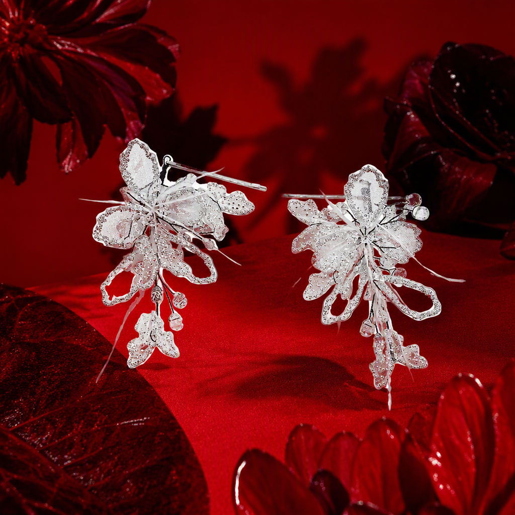 محفظة شعر ملمع، فضية، حلوة، أزياء، حلاوة شعر، زينة Specification image