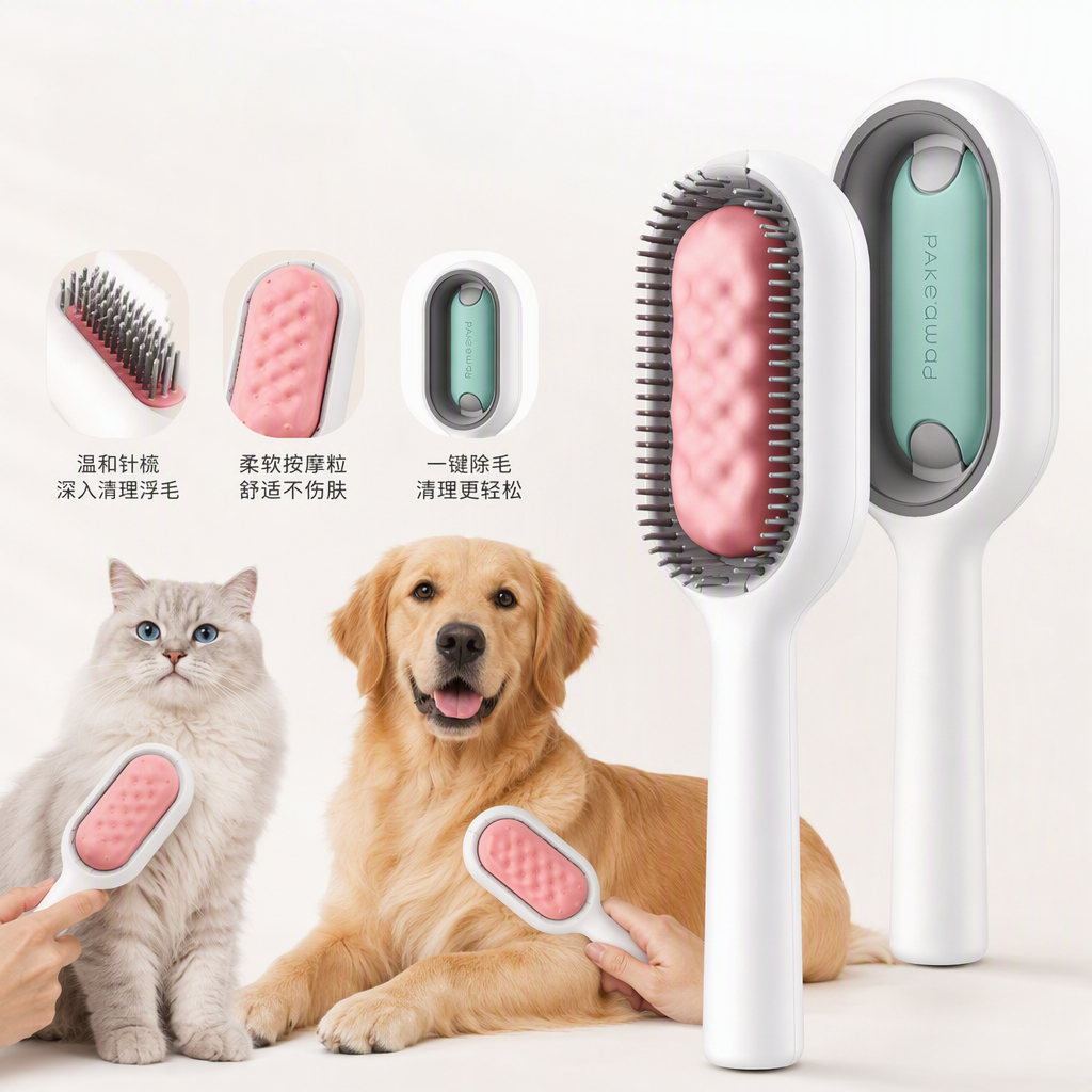 Cat grooming combs, pet cleaning tools, cat bathing combs, pet grooming and care products, pet cleaning products Item Picture