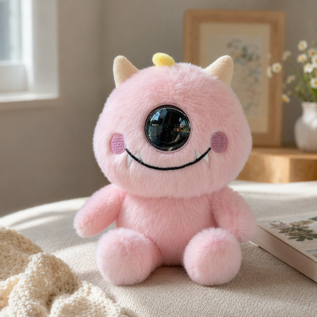 AI inteligente acompañante juguete lindo rosa peluche monstruo muñeca almohada tela suave moe niños juguetes regalo details Picture