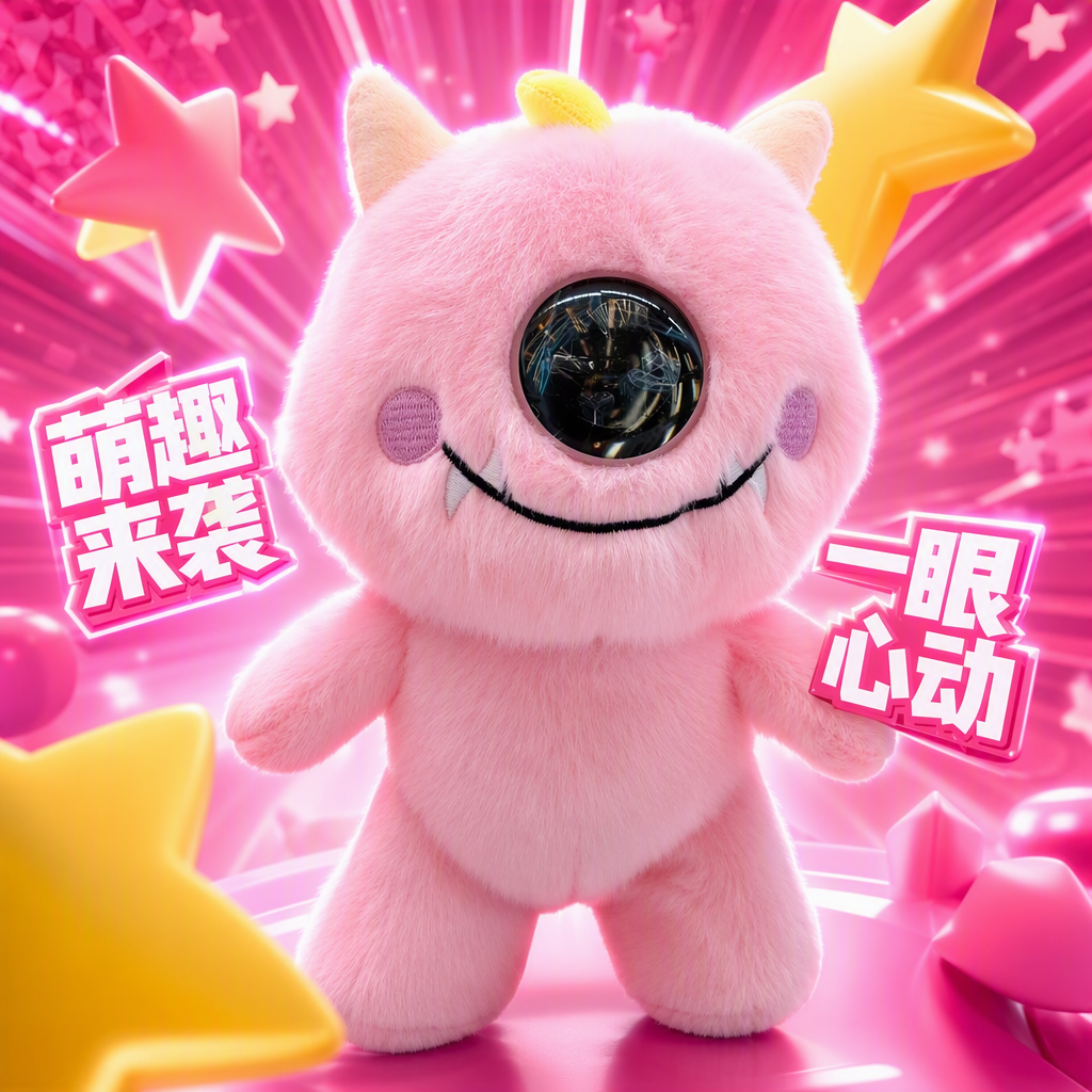 AI inteligente acompañante juguete lindo rosa peluche monstruo muñeca almohada tela suave moe niños juguetes regalo Specification image