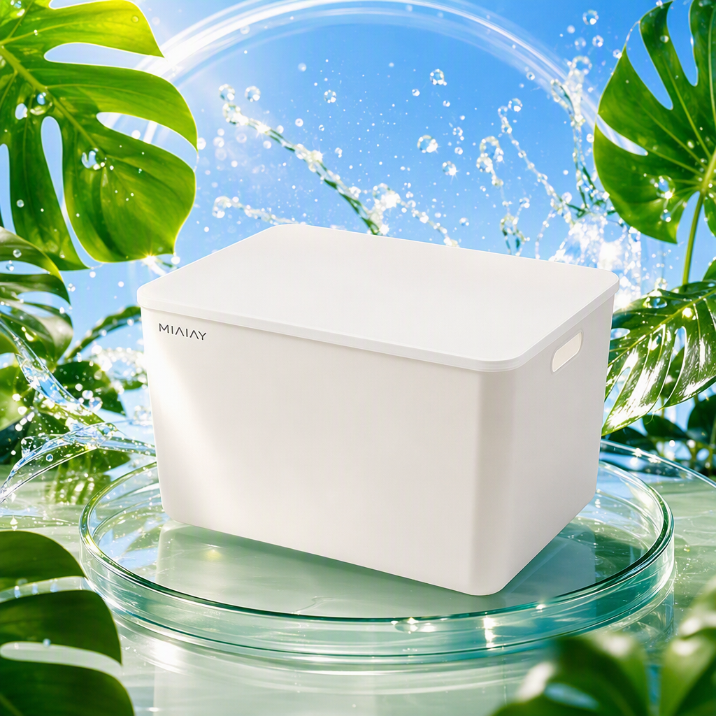 【CL】26Q1#3054D Multi-functional white desktop storage box, bean paste cosmetics organizing box, simple storage supplies, neat storage wonder pic 3