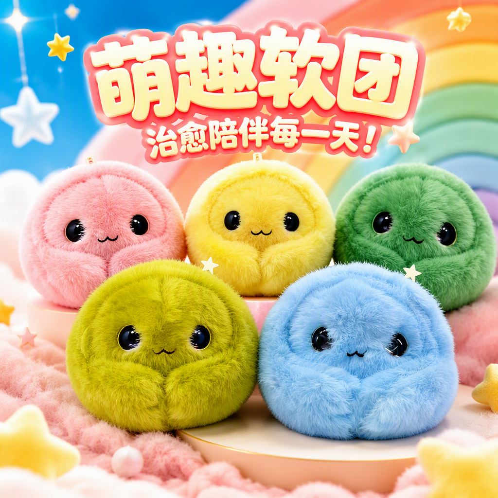 AI inteligente acompañante juguete colorido pompón muñeca hecho a mano tela adorable niño cojín regalo de vacaciones Specification image