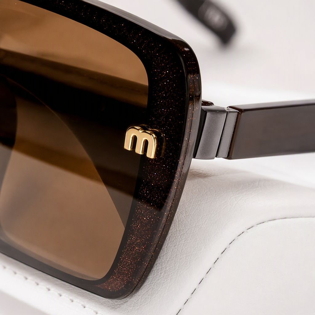 Moda gafas de sol cuadradas brillo rosa marrón polarizado anti-uv tendencia gafas de sol unisex Application Scenario