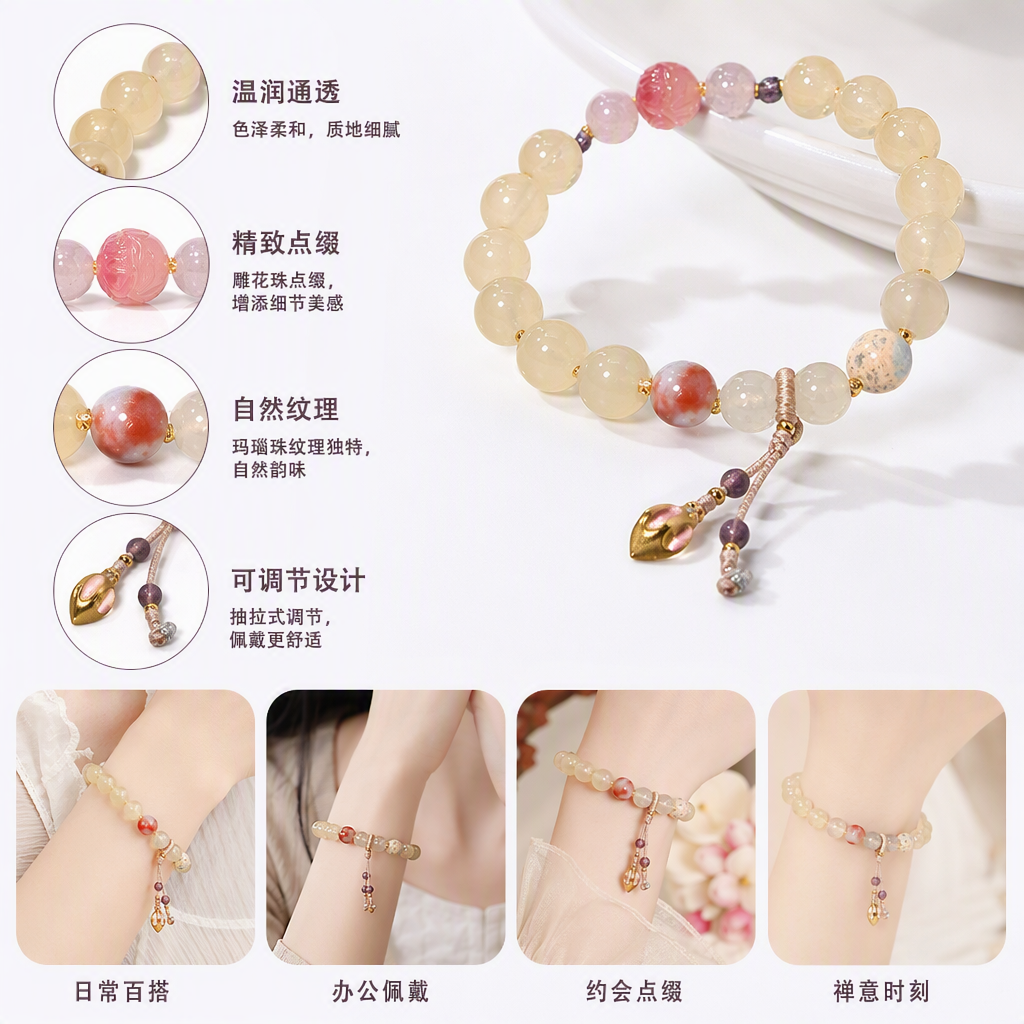 Colorido hecho a mano pulsera de cuentas moda tendencia personalidad creativo accesorios regalar versátil