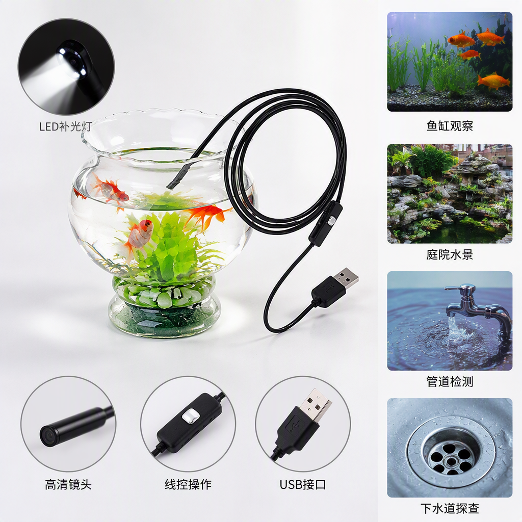 Colorful glass aquarium, creative household fish tank, ecological landscape fish keeping container, decorative aquarium products Application Scenario