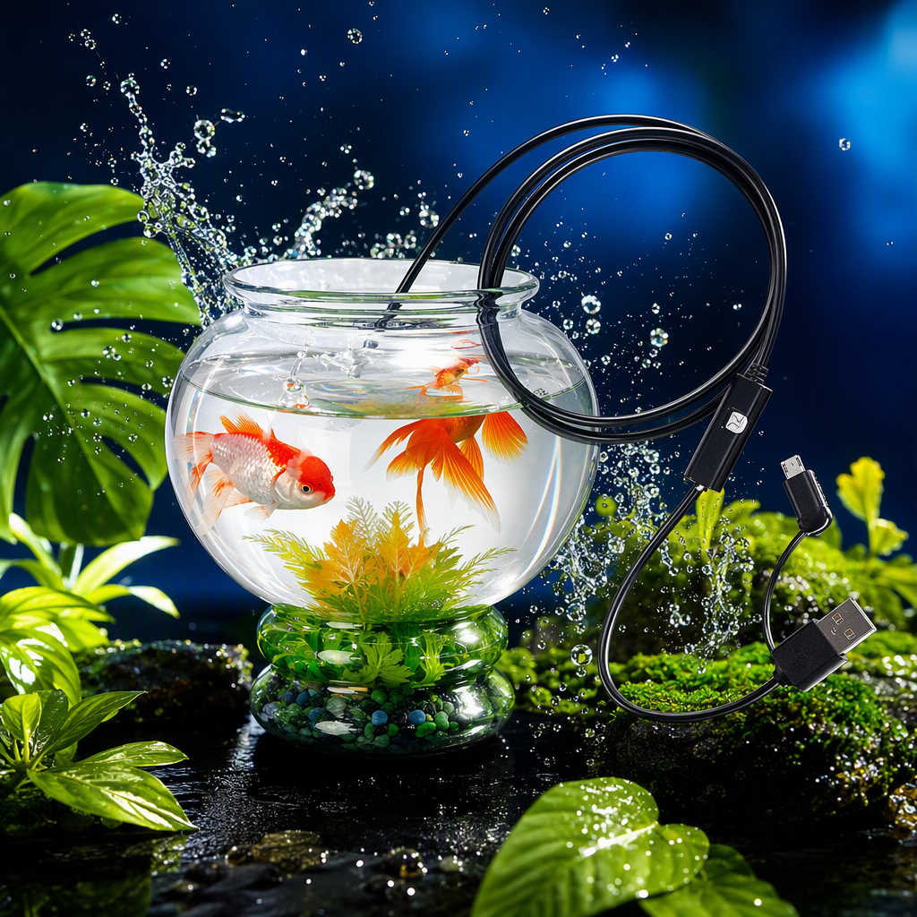 Colorful glass aquarium, creative household fish tank, ecological landscape fish keeping container, decorative aquarium products