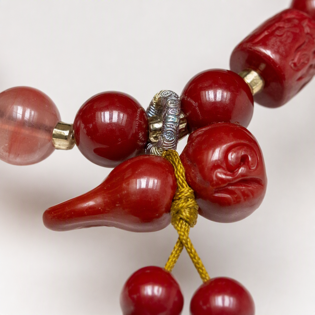 Cinabrio mano cadena de moda rojo cinabrio cuentas cadena pulsera para mujeres vintage mano accesorios simple y versátil pulsera pareja regalo regalo Application Scenario