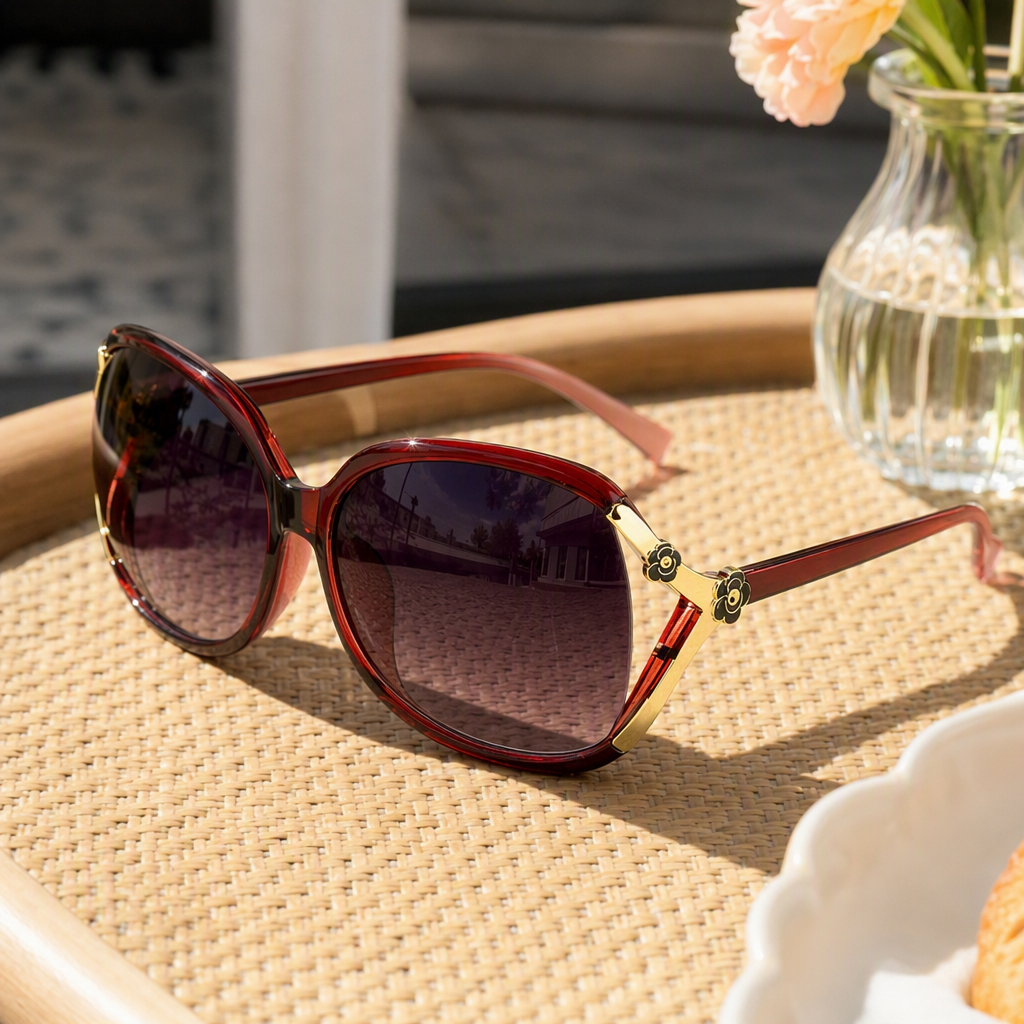 Moda red gradient frame gafas de sol protección uv polarizado gafas de sol para hombres y mujeres tendencia details Picture