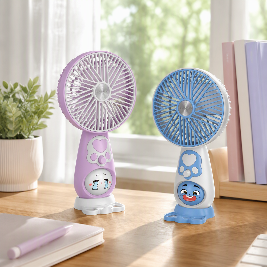Portable mini handheld fan, quiet in summer, small and portable, battery-powered, essential for outdoor travel Specification image