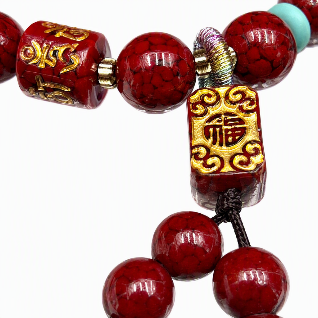 Cinabrio cadena de mano moda cadena de cuentas rojas pulsera mujer tejido a mano retro personalidad tendencia accesorios casual versátil Application Scenario