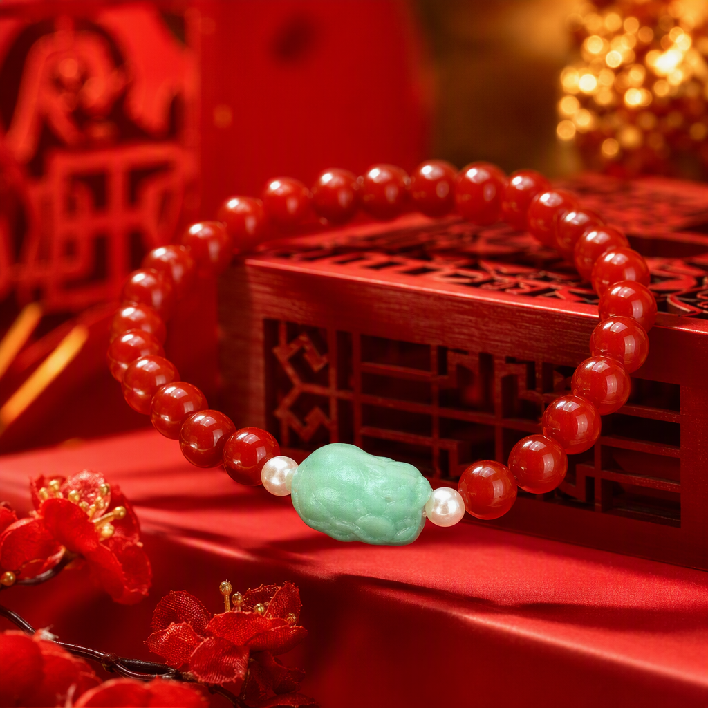 South red hand string pulsera de moda red bears string central martingale verde wives wiliwilienne combinar con blanco perla tendencia accesorios mujer Specification image