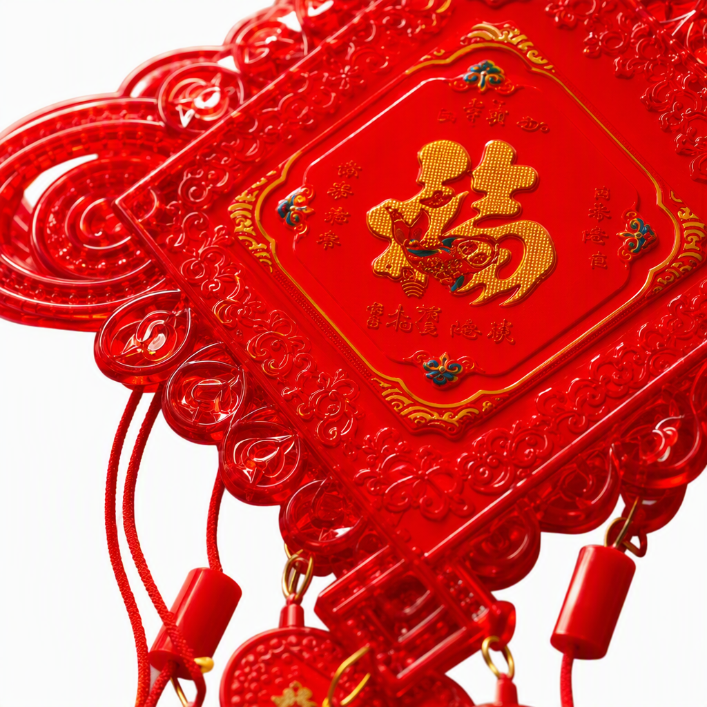 Red Chinese knot pendant, hand-woven Chinese-style home decoration, gift fabric pendant, festive and joyous items Application Scenario