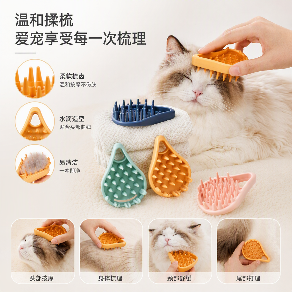 Professional hair comb, multi-functional plastic comb, hair care comb, smooth combing, hair beauty tool Specification image