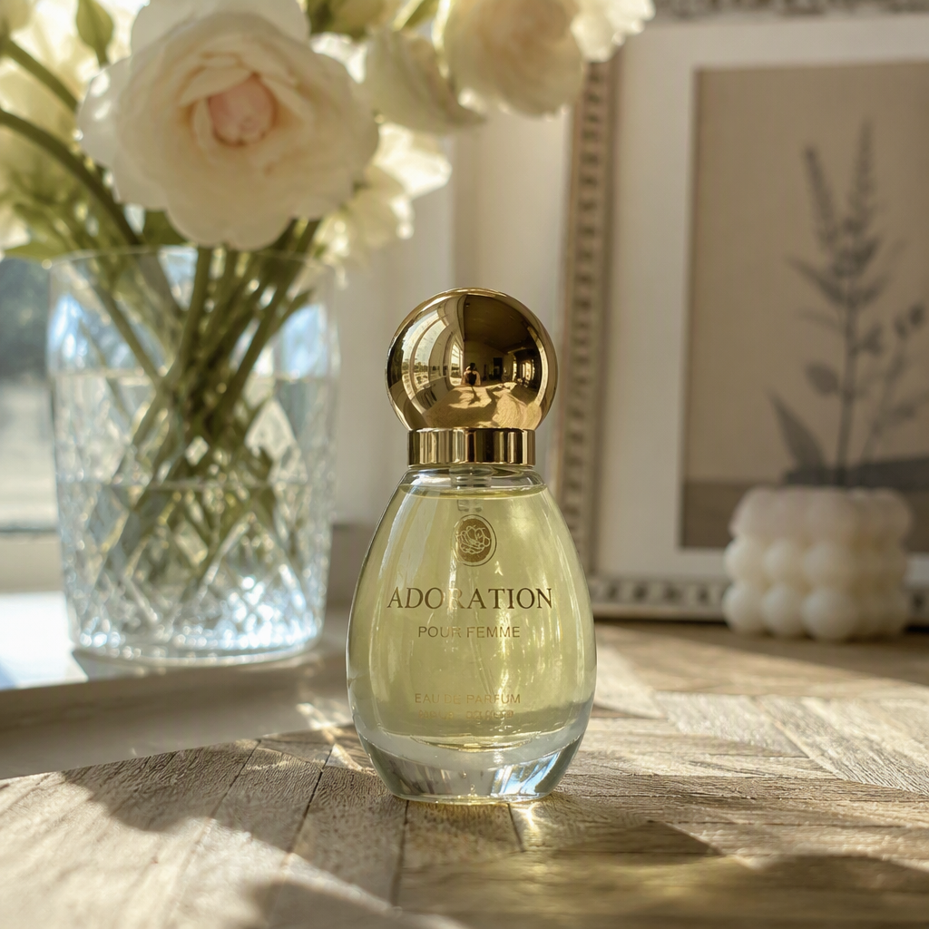 The golden spherical cap transparent glass perfume bottle is elegant, fashionable and leaves a lasting fragrance. It features a fragrant packaging design details Picture
