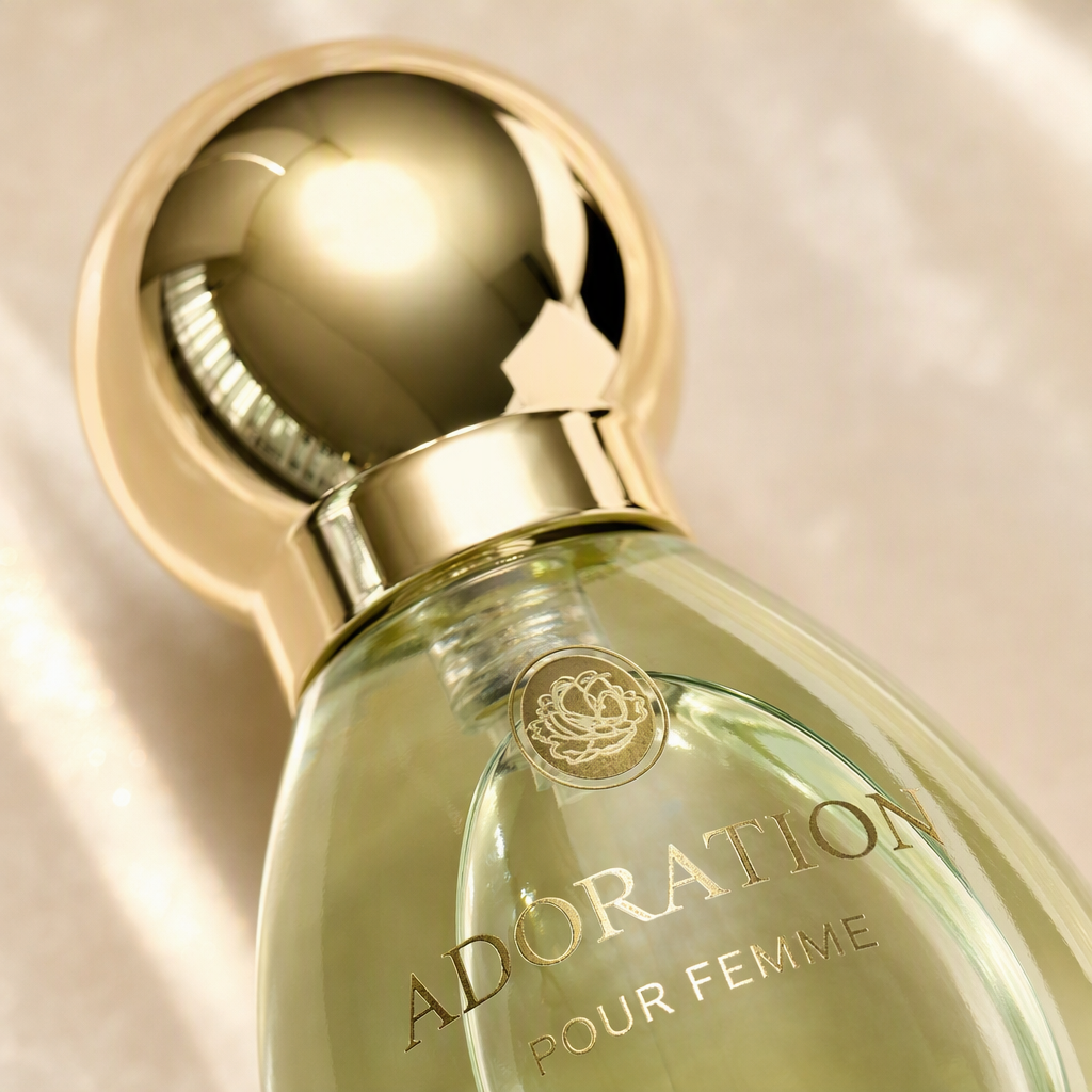 The golden spherical cap transparent glass perfume bottle is elegant, fashionable and leaves a lasting fragrance. It features a fragrant packaging design Application Scenario