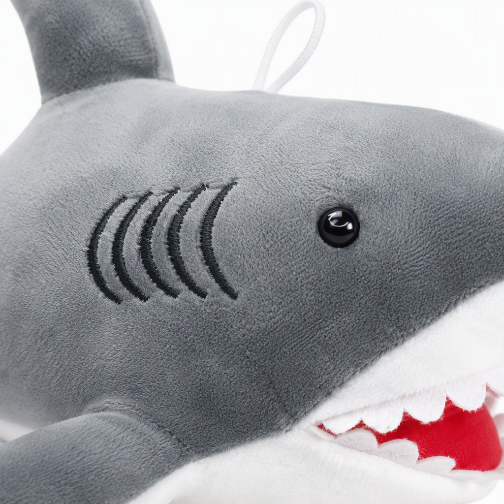 Fun blue and gray shark dolls, children's fabric soft and cute throw pillows, toys, gifts, collectibles Application Scenario