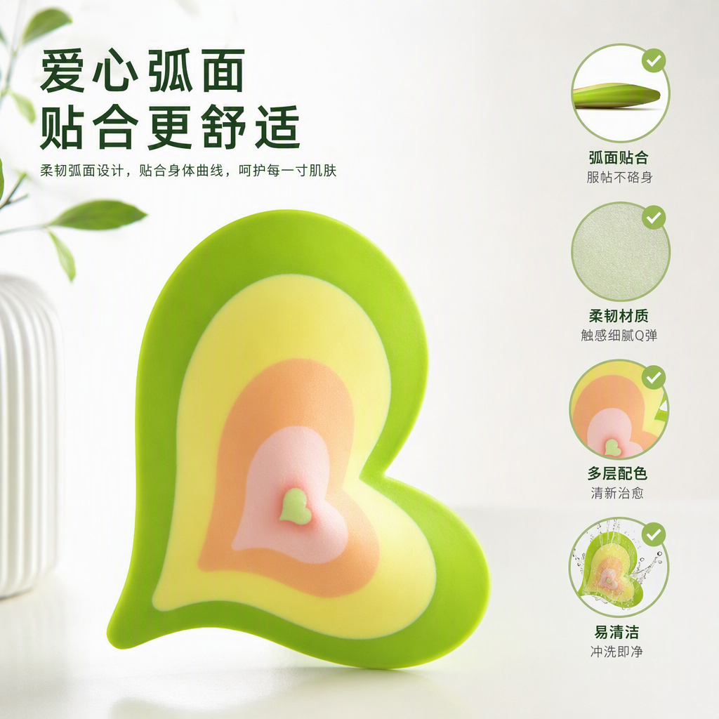 多层心形绿色托盘创意收纳家居装饰餐桌摆件环保材质简约实用