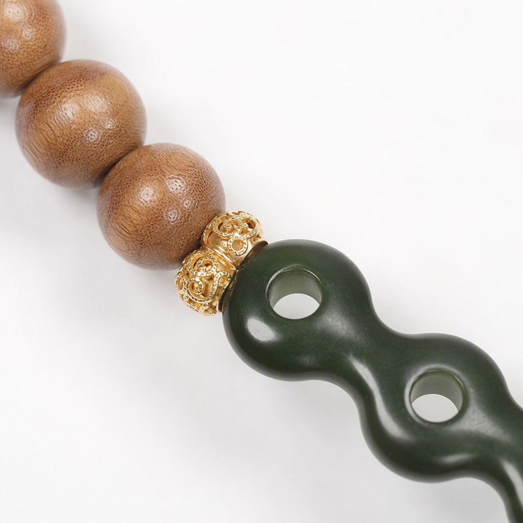 Estilo natural cordones de mano de madera marrón con cuentas verdes frescas pulsera de moda para hombres y mujeres accesorios Application Scenario