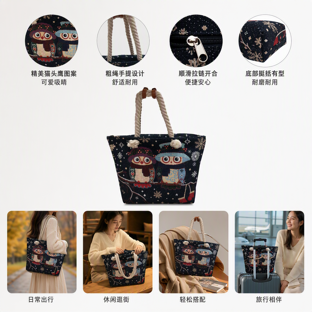 Personalized customized hand-held canvas bags, eco-friendly cloth bags, multi-functional casual canvas bags, shopping bags, customized styles Specification image