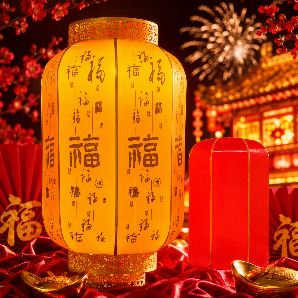 Festive festival decorations, golden "Fu" character hanging ornaments, Spring Festival celebration supplies, home decoration Specification image