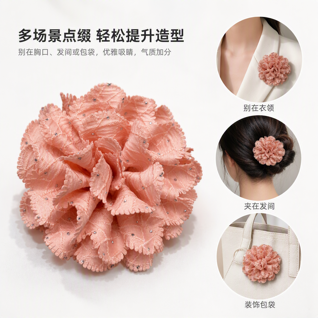 粉色人造花束浪漫婚礼装饰手持插花客厅卧室摆件婚庆布置礼物