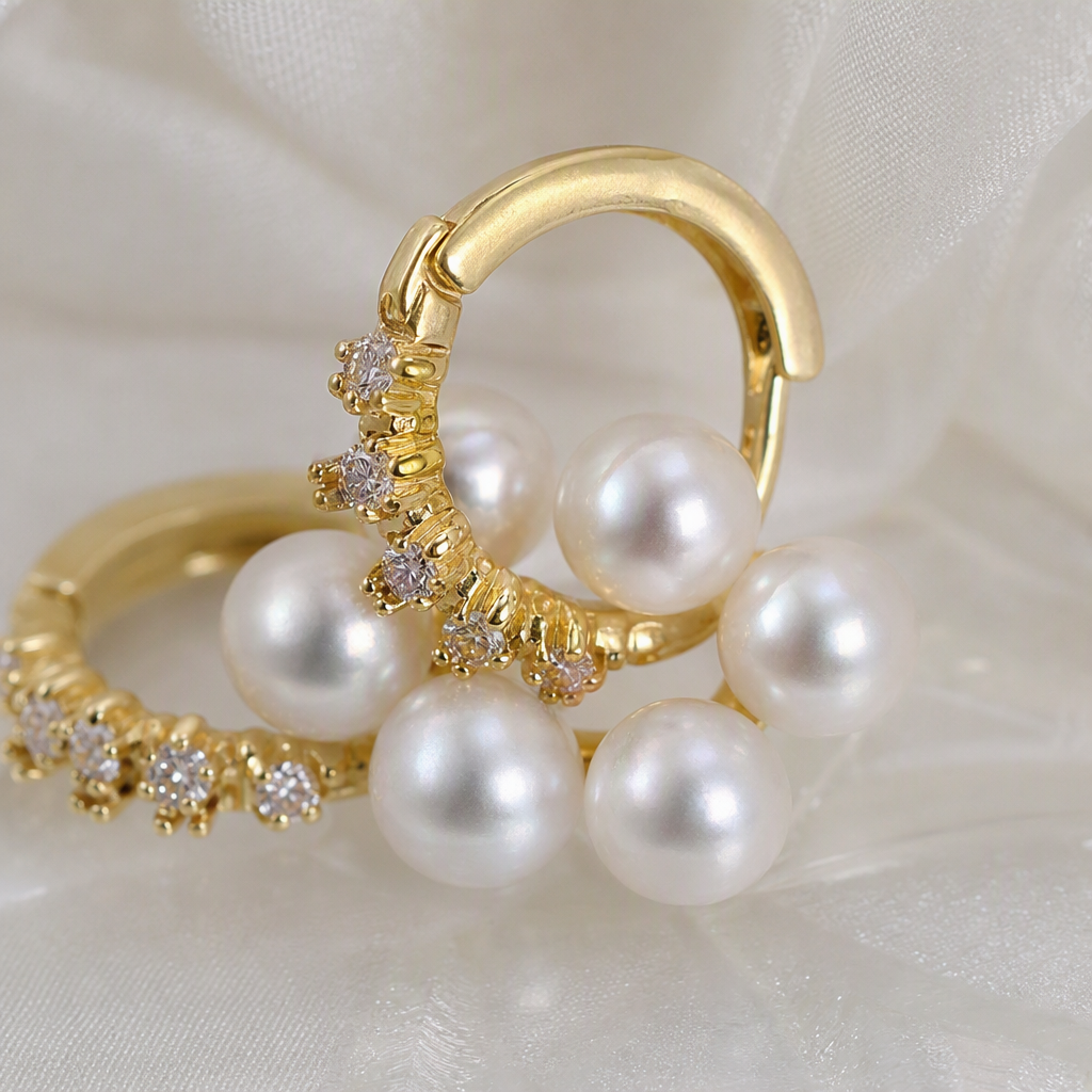 Elegant and refined pearl earrings, simple and fashionable women's earrings and stud earrings, versatile and trendy accessories Application Scenario
