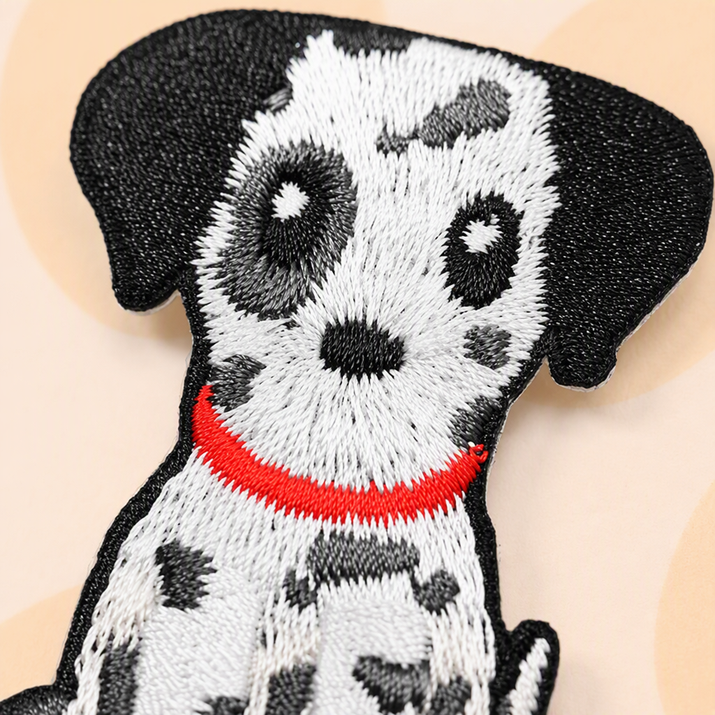 Fun animal embroidery badges, black and white spotted dog, cute cartoon brooches, student gifts, collectible accessories Application Scenario