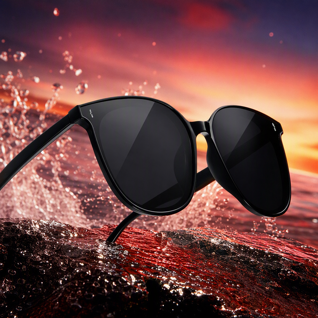 Fashionable polarized sunglasses, men's UV-protective black sunglasses, driving casual and trendy polarized sunglasses Specification image