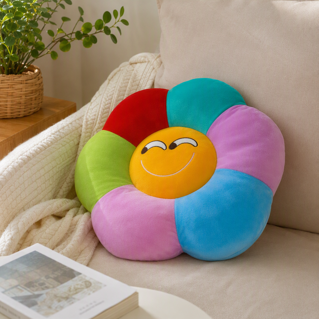 Colorful flower-shaped cushions, soft throw pillows, sofa cushions, bedroom decoration throw pillows, throw pillows, throw pillow cushions details Picture