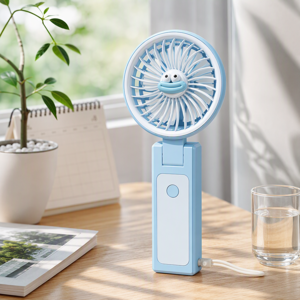 Portátil mini ventilador de mano verano fresco portátil silencioso ventilador portátil necesario para viajar en el hogar details Picture