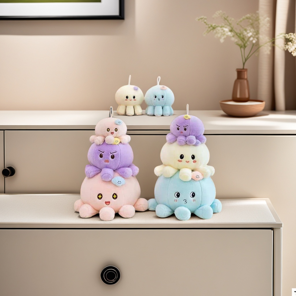 Colorful octopus plush dolls, soft and cute children's toys, throw pillows, fabric playmates, gifts and giveaway details Picture
