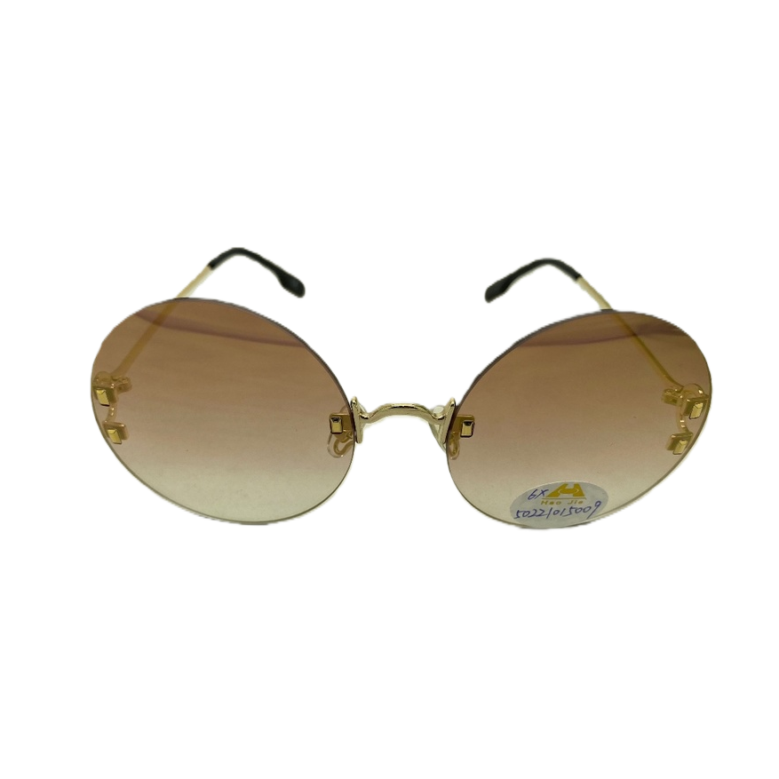 Fashionable golden frameless gradient sunglasses and polarized sunglasses are versatile and trendy for both men and women, providing UV protection in summer Item Picture