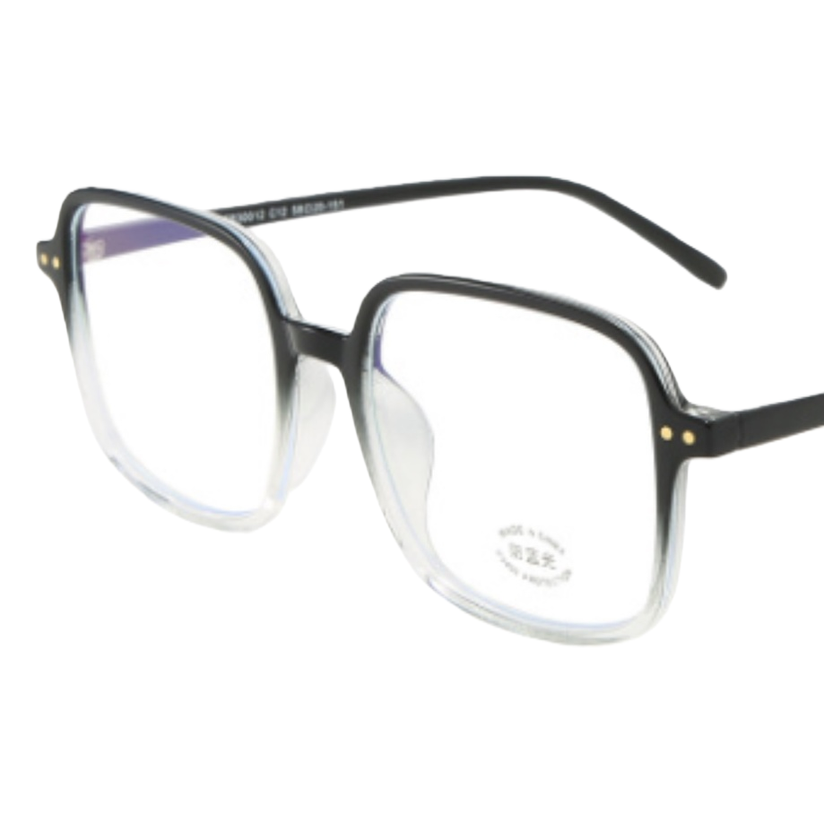 Fashionable black gradient frame glasses for both men and women, high-definition anti-glare, light, comfortable and trendy style Item Picture