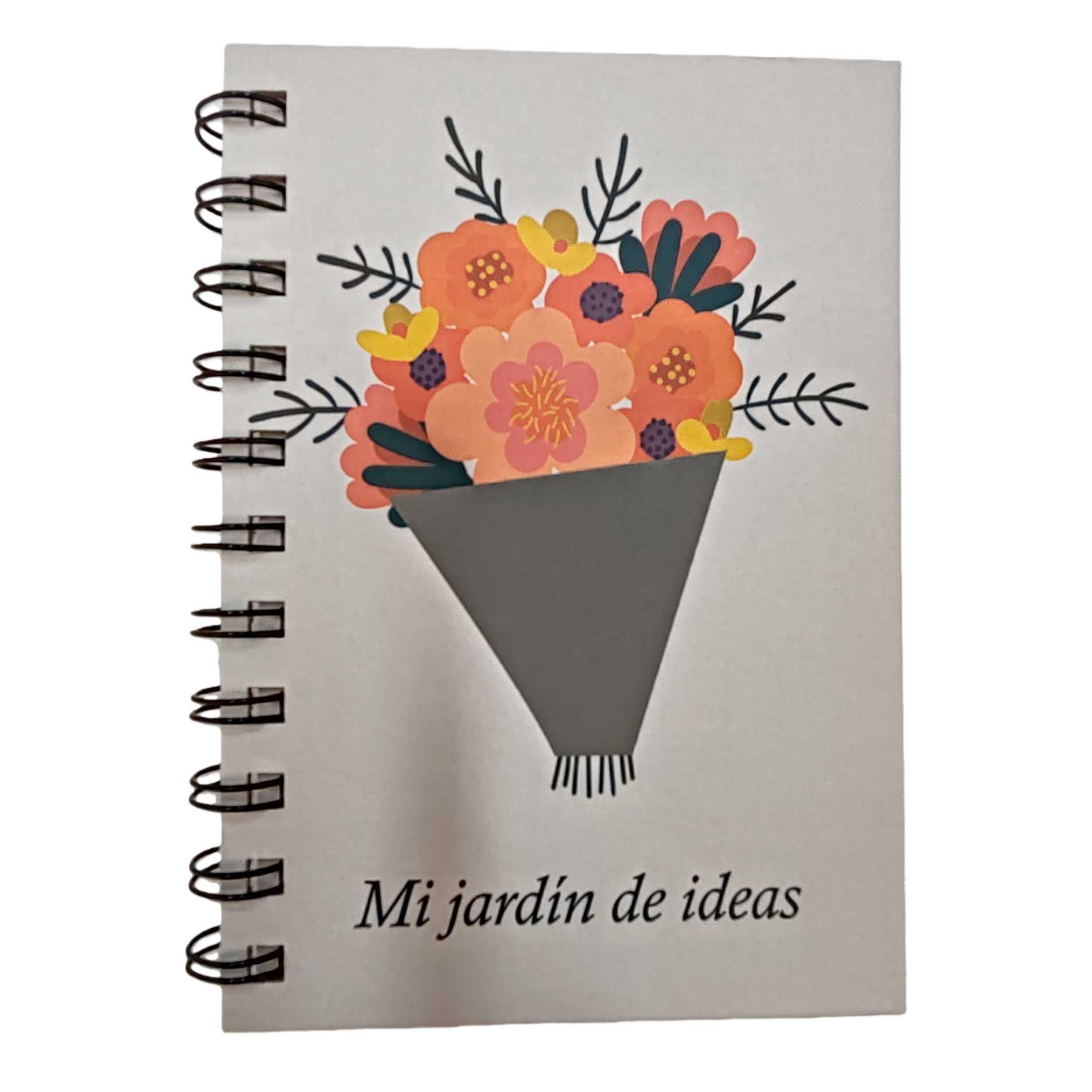 Donghu Paper Products A6 French Bouquet Coil Book, Gentle Floral Art cover Student notebook Item Picture