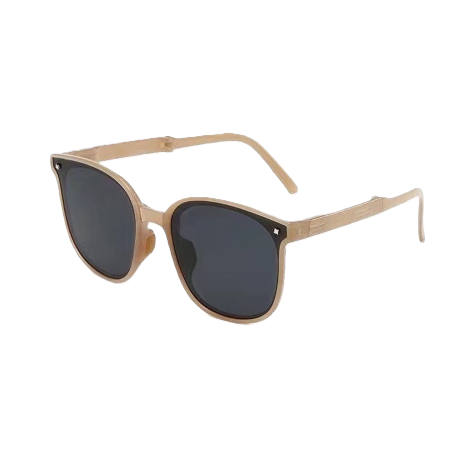 Fashionable cream-gray polarized sunglasses, trendy sunglasses for men and women, UV-protective casual sunglasses accessories Item Picture