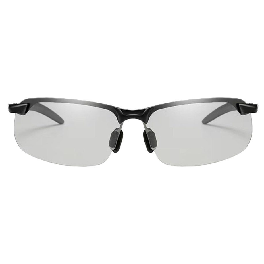 Fashionable color-changing lens black-framed glasses with UV protection, a trendy style suitable for both men and women Item Picture