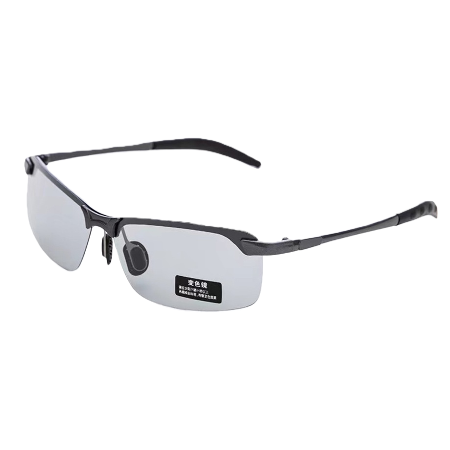 Metal-framed color-changing sunglasses, fashionable polarized sunglasses, men's and women's UV-resistant trendy sunglasses Item Picture