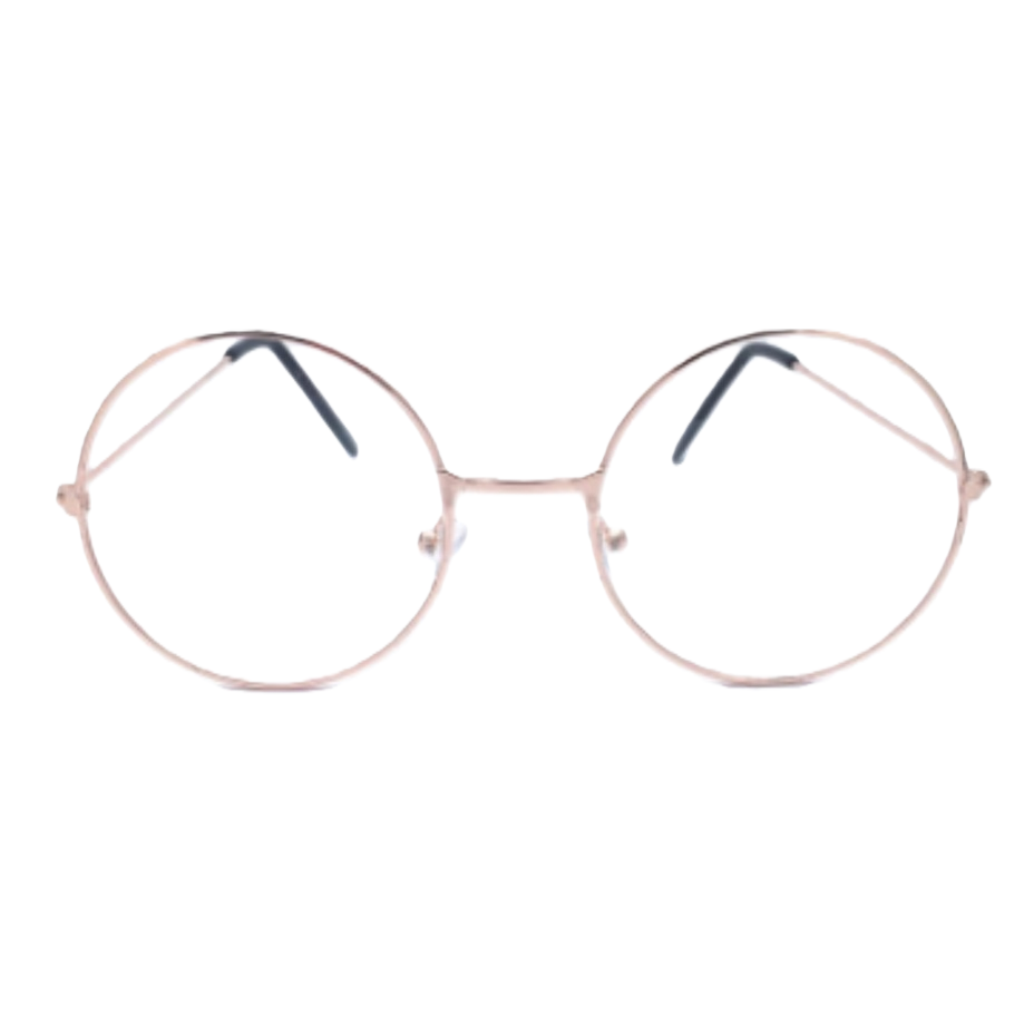 Fashionable rose gold round-framed glasses for both men and women, simple and retro trendy casual eyewear accessories Item Picture