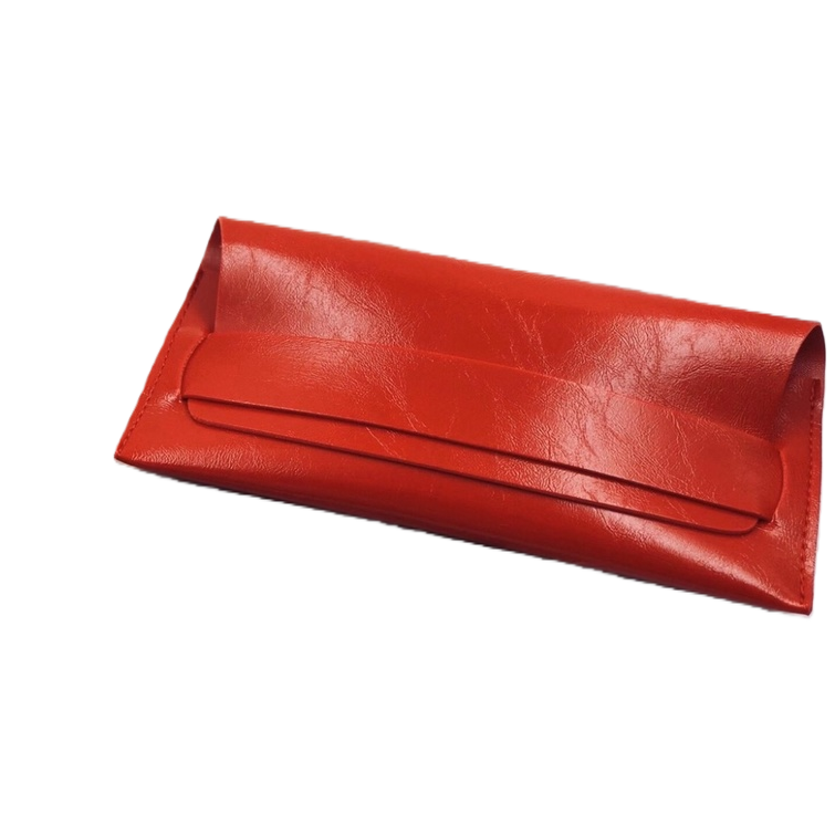 High-end red leather glasses storage box, fashionable and portable pressure-resistant protective case, men's and women's gift items Item Picture