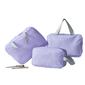 【CL】26Q2#082 Light purple large toiletries storage bag, luggage and clothing organization bag, multi-functional storage bag pic 5