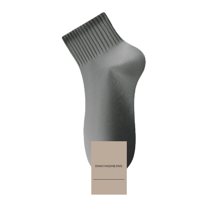 Comfortable, breathable, casual short sports socks for men and women, grey, versatile, thin spring and summer style Item Picture
