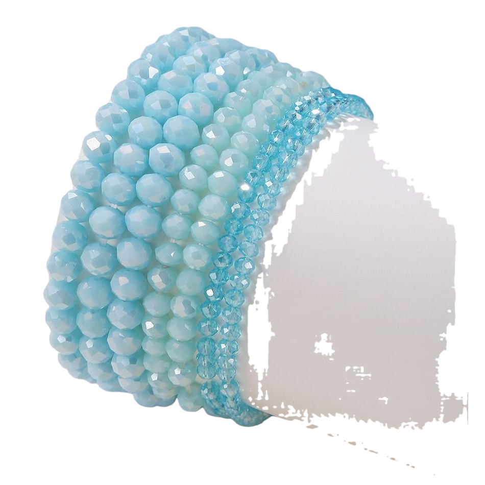 أزياء بسيطة عبارة عن مسابقات بسوارات زرقاء فاتحة لأغطية هدايا للفتيات Item Picture