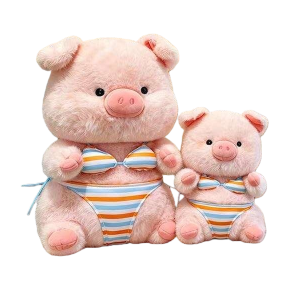 Cute pink piglet plush toy pillow, children's toy, birthday gift, fabric soft and adorable companion Item Picture