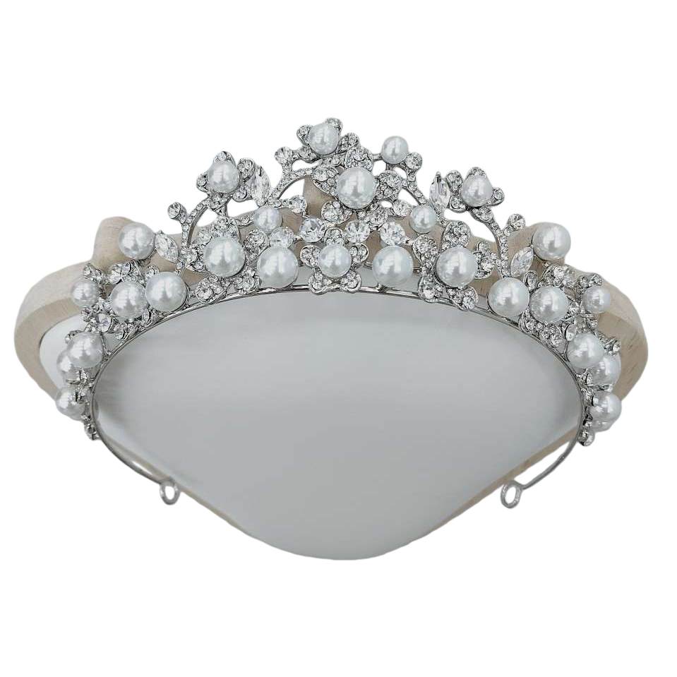 Plata perla cristal corona mujer accesorios de pelo elegante nobleza tocado de boda accesorios regalos regalos Item Picture